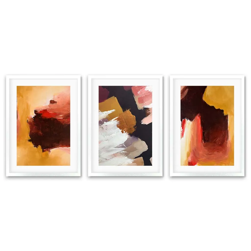 Abstract Sunburst - Print Set Of 3