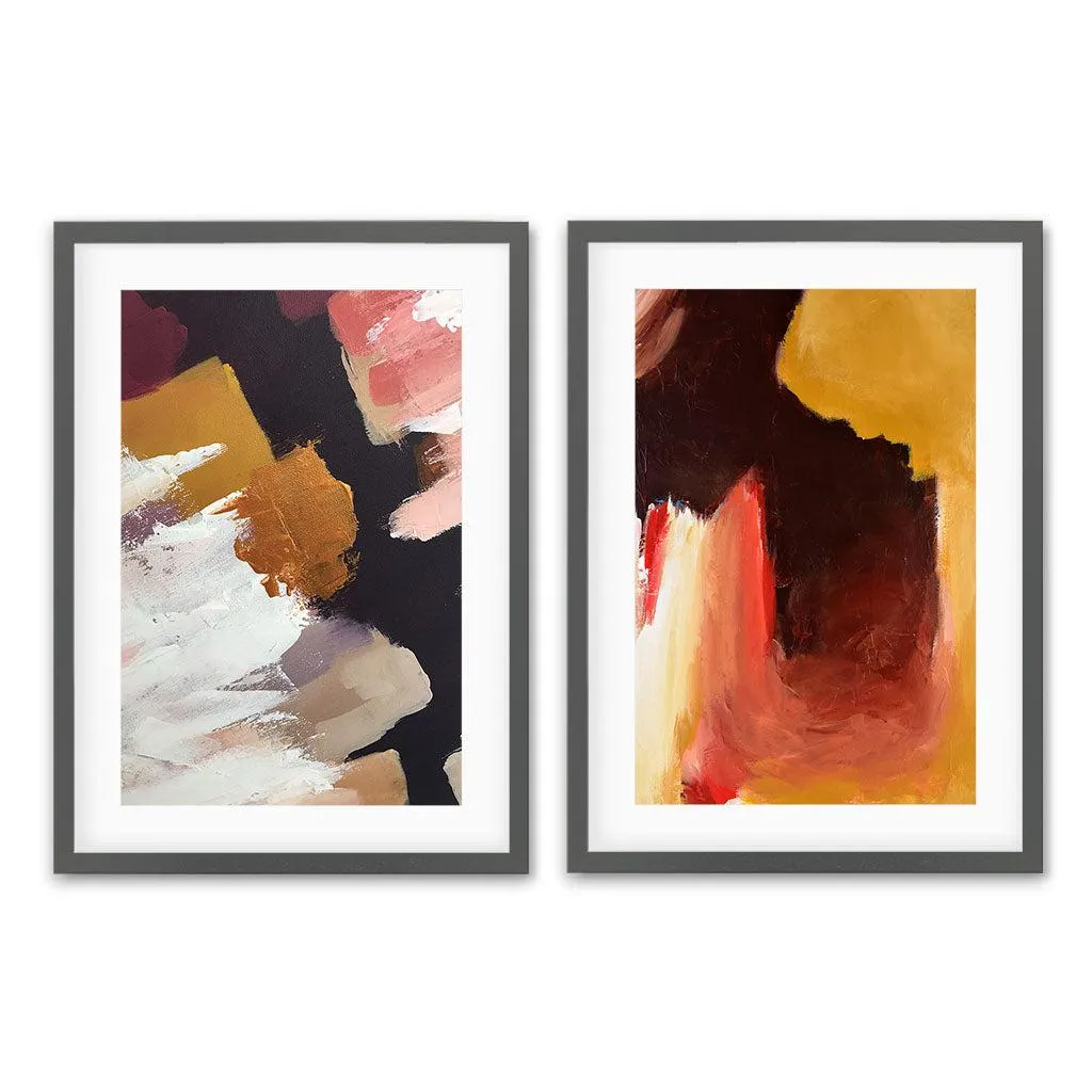 Abstract Texture Set Of 2 Prints