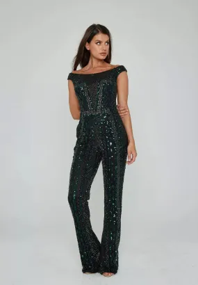 Aleta 951 Long Beaded Formal Jumpsuit