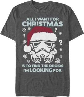 All I Want For Christmas Star Wars T-Shirt