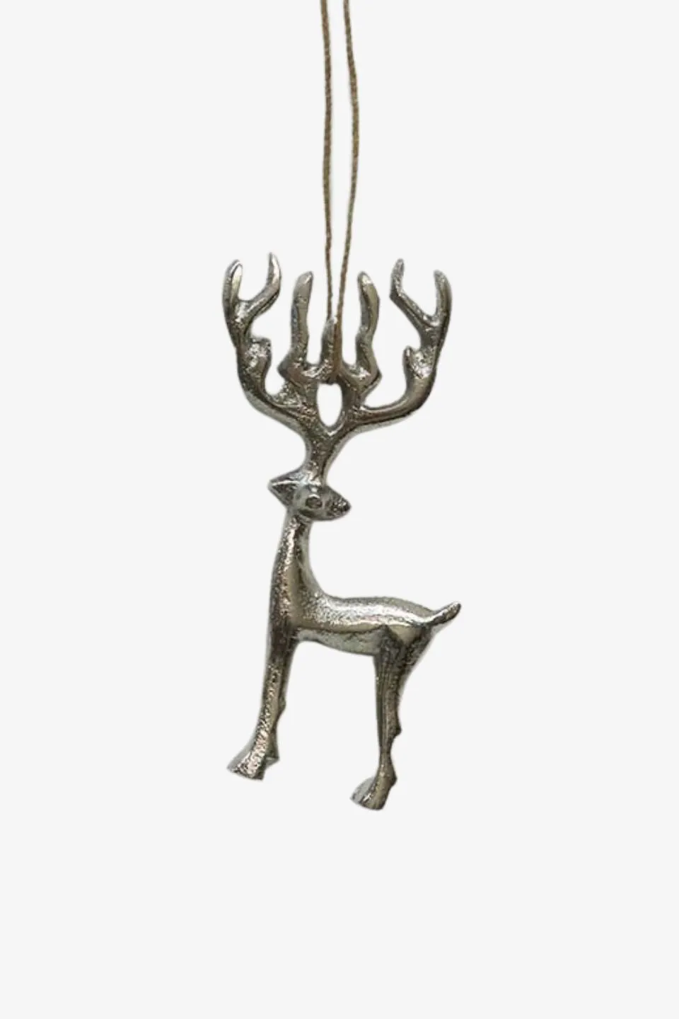 Aluminium Reindeer Hanger 12cm Silver