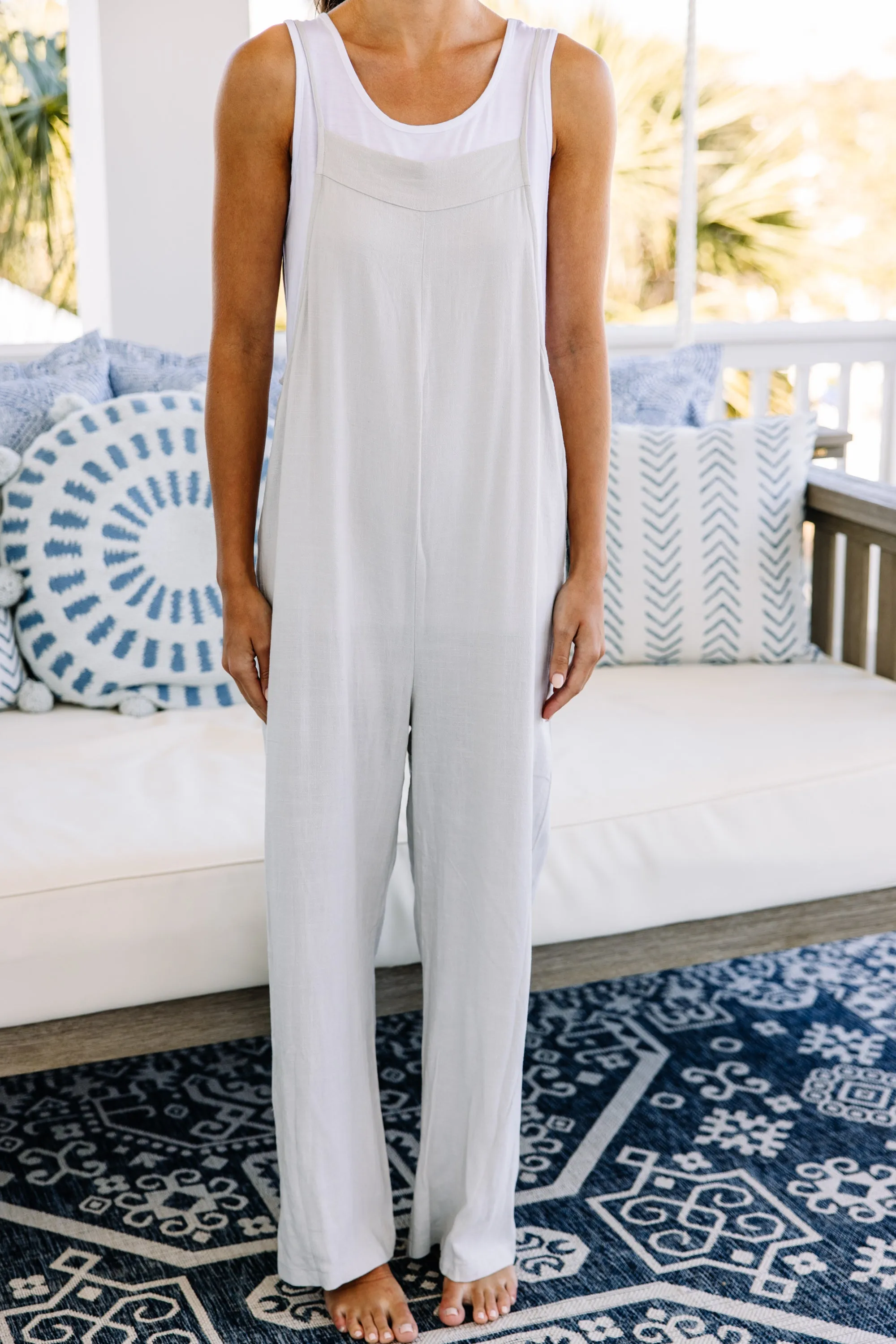 Anything You Want Ceramic White Jumpsuit