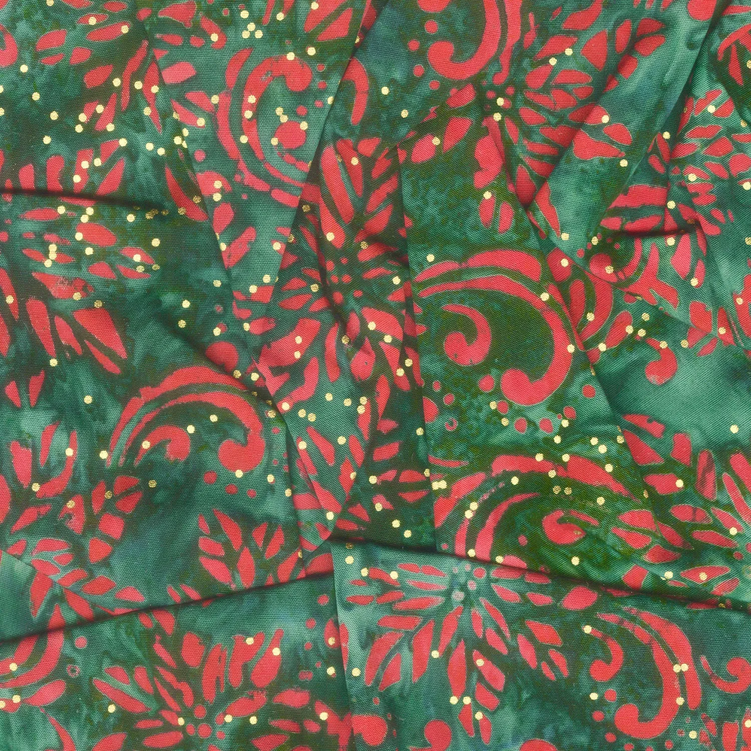 Artisan Batiks - Joyful Holidays Poinsettias Holiday Metallic Yardage