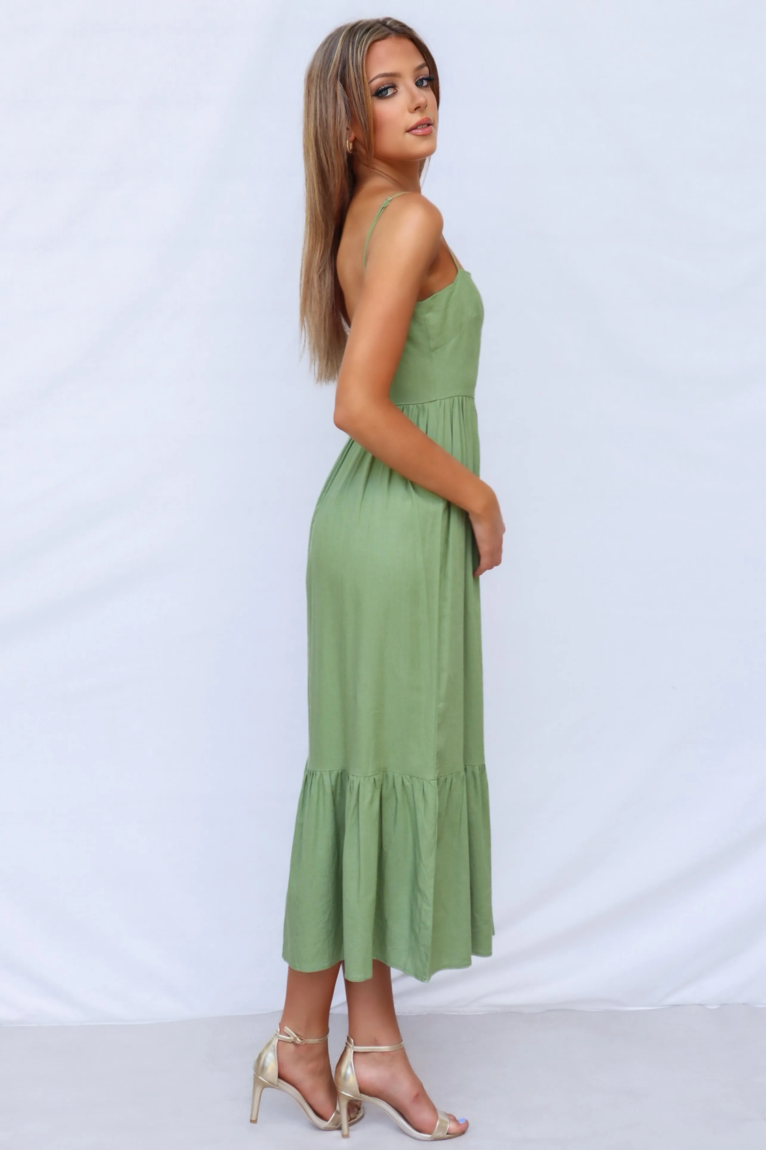 Astra Midi Dress - Olive