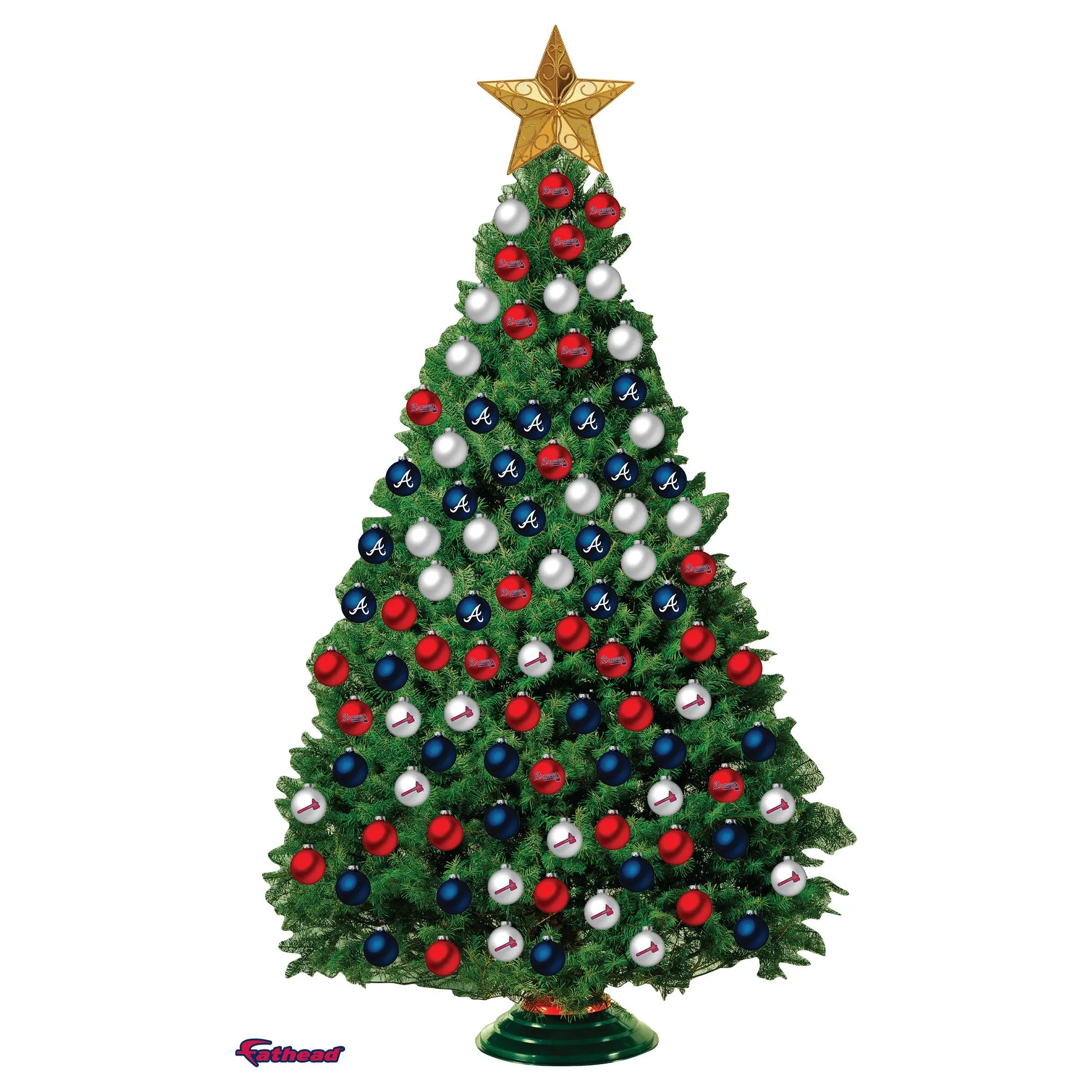 Atlanta Braves:   Dry Erase Decorate Your Own Christmas Tree        - Officially Licensed MLB Removable     Adhesive Decal