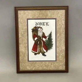 Bailey Tidwell 'Noel Santa' Numbered/Framed Colored Etching on Paper 164/1200