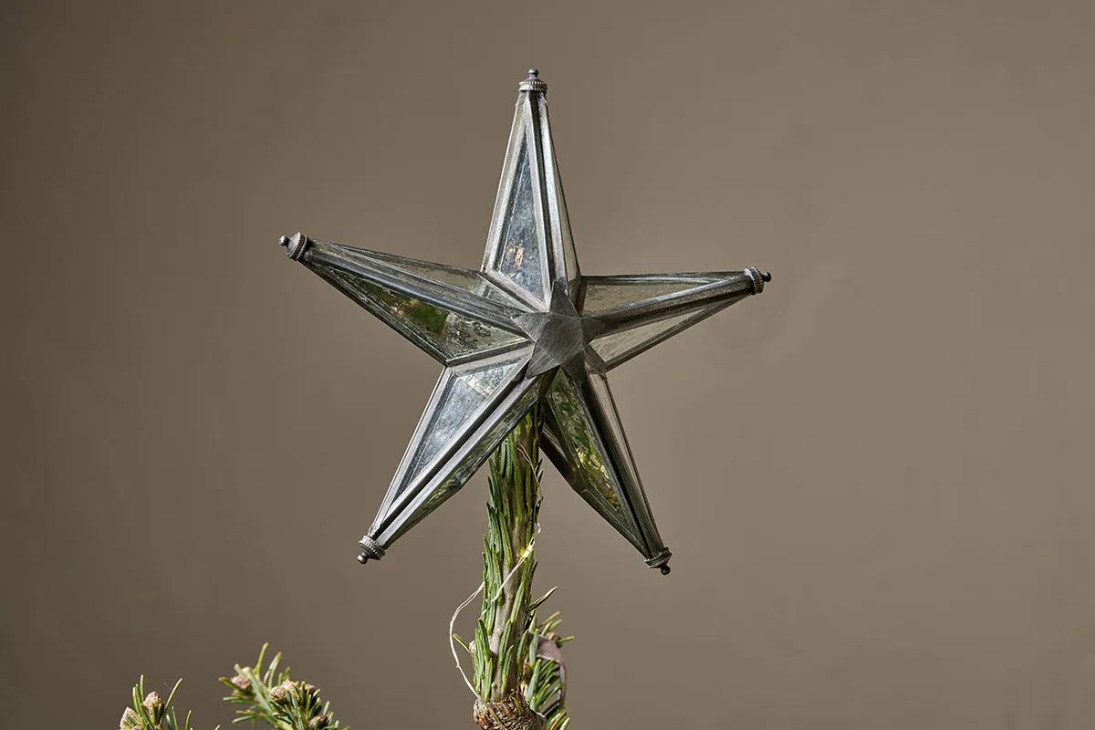 Bakara Star Tree Topper - Antique Silver