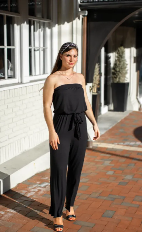 Bella Strapless Black Jumpsuit