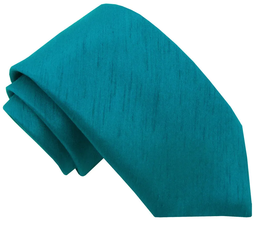 Blue Teal Shantung Wedding Swatch