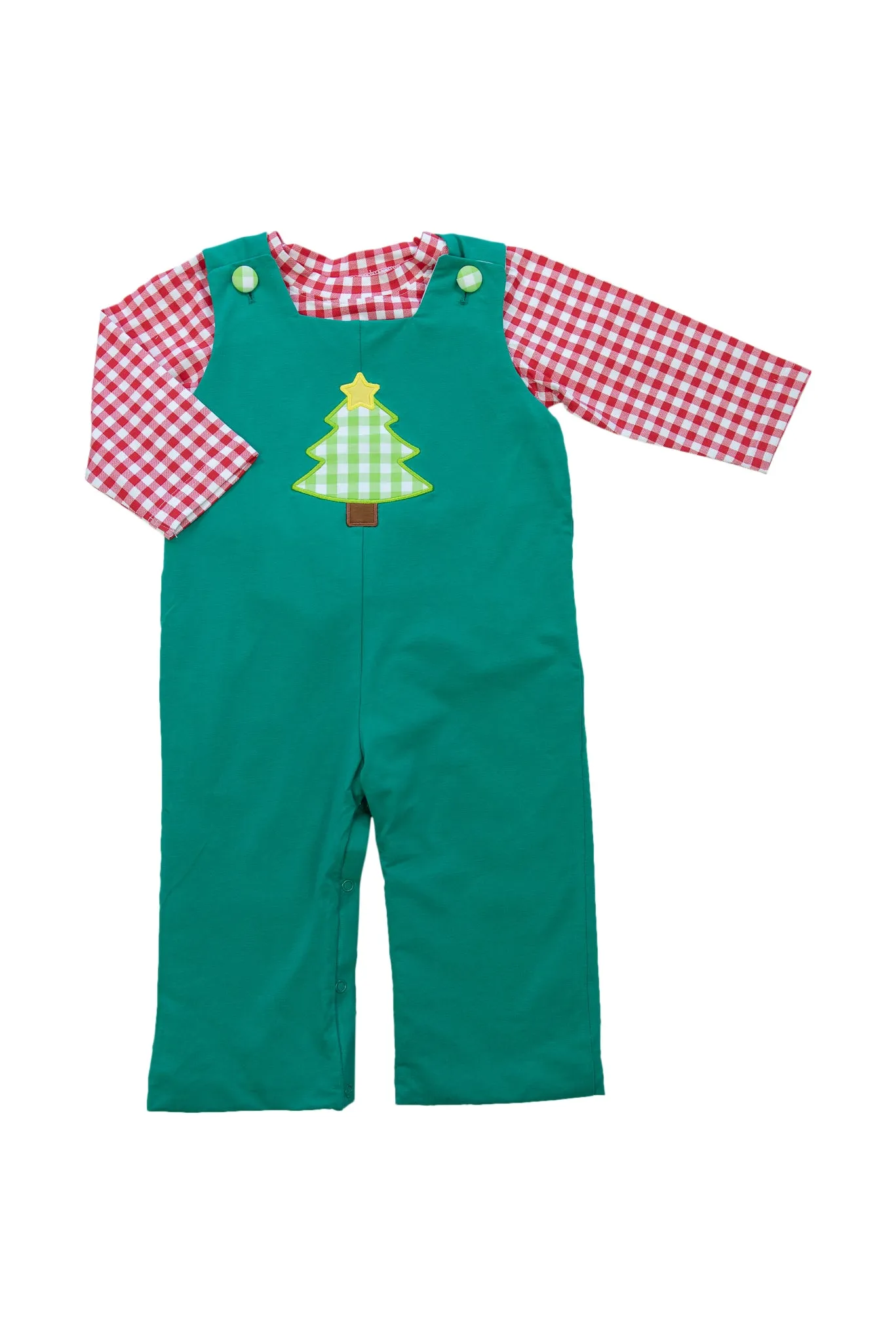 Boys Applique Christmas Tree Longall Set