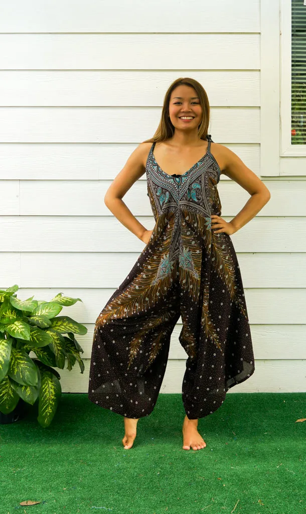 Brown Peacock Jumpsuit