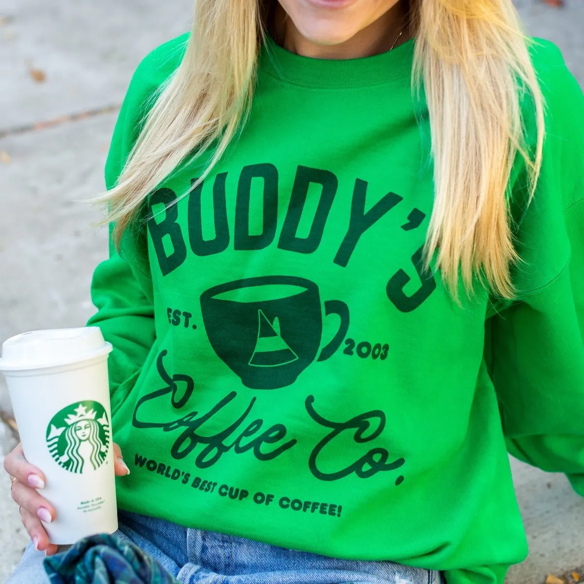 'Buddy's Coffee Co.' Crewneck Sweatshirt