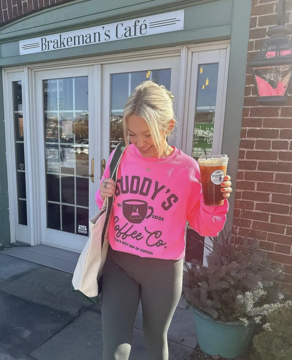 'Buddy's Coffee Co.' Crewneck Sweatshirt