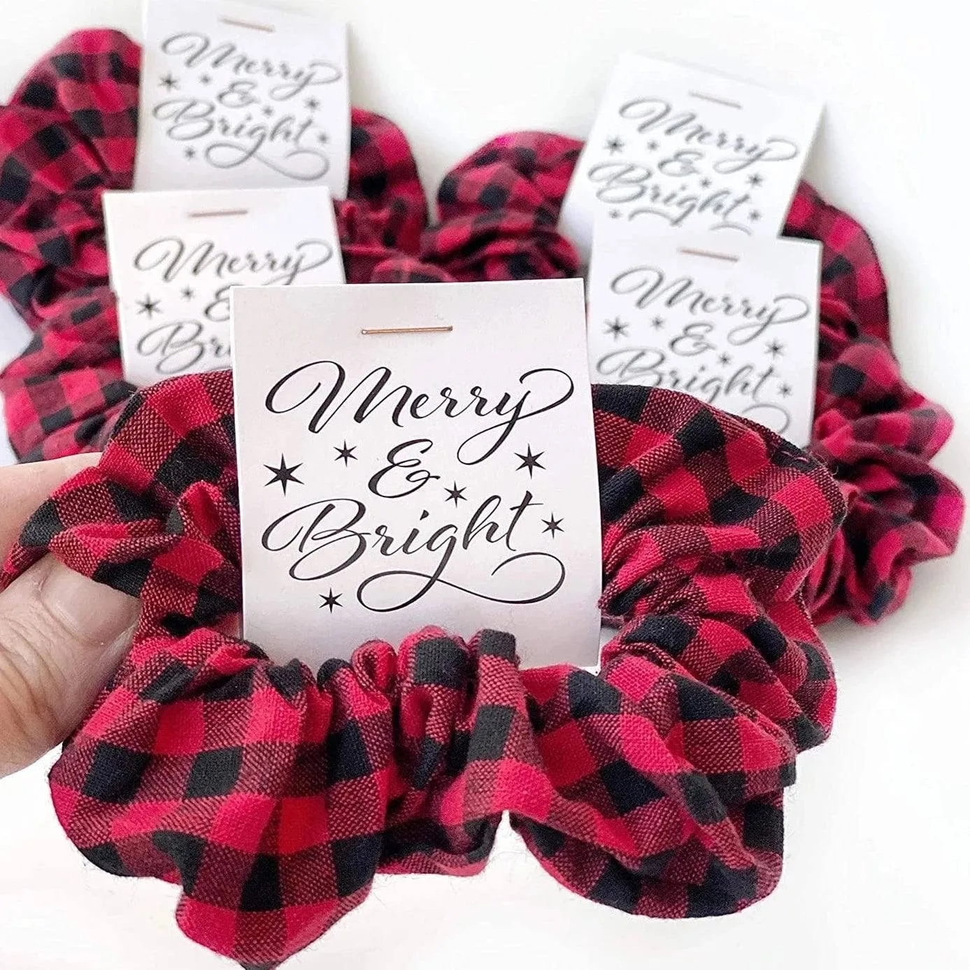 Buffalo Plaid Christmas Hair Scrunchie *