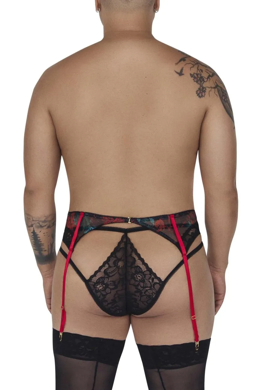 CandyMan Garter Thongs Two Piece Set