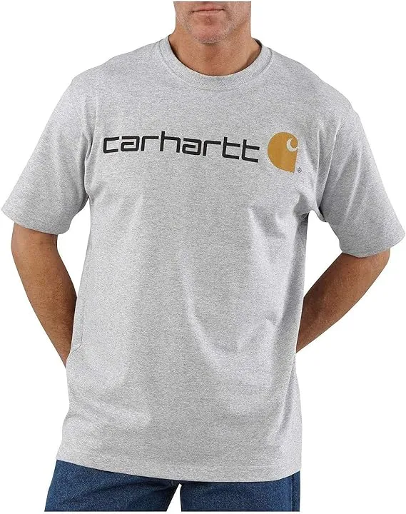 Carhartt Men's Loose Fit Heavyweight Short-Sleeve Logo Graphic T-Shirt