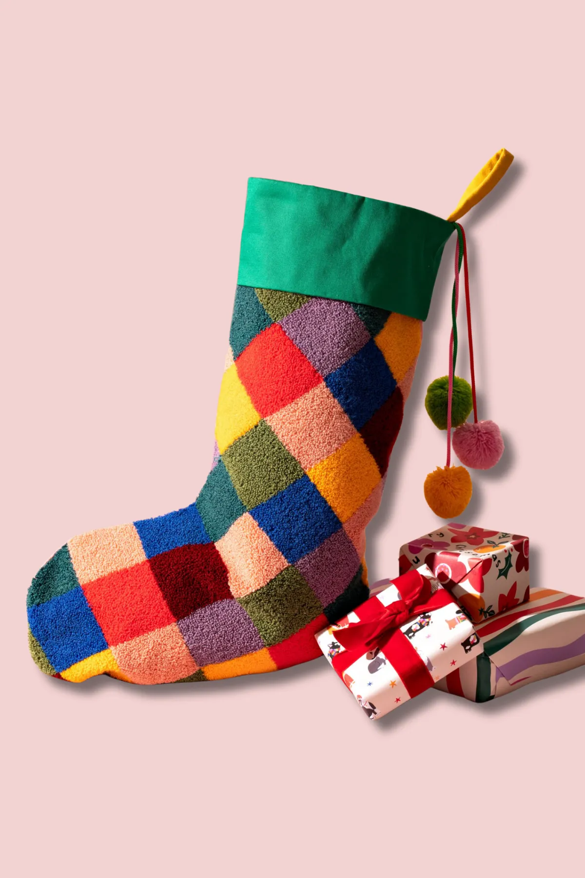 Checkered Christmas Stocking