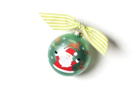 Christmas Calling Reindeer Glass Ornament