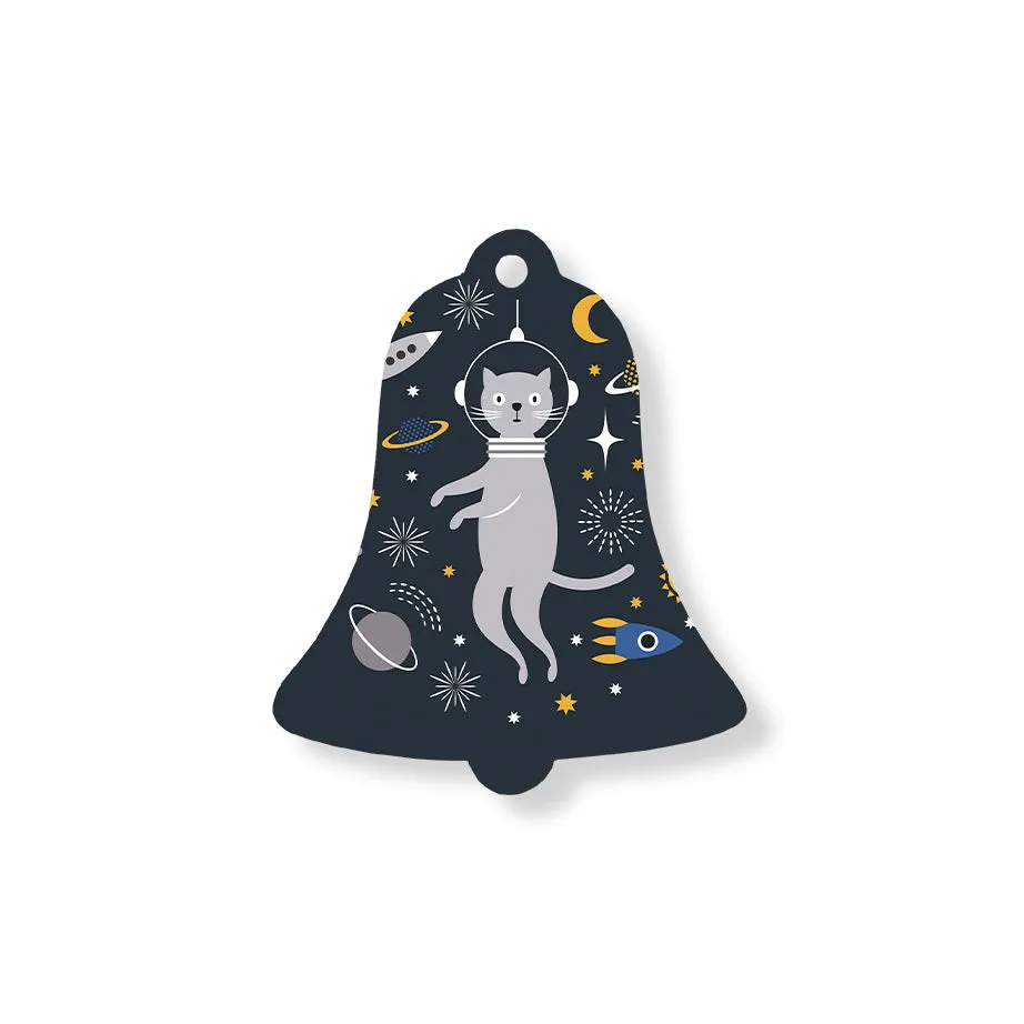 Christmas Decorations ASTRO-CAT- Wooden Xmas Bell And Fridge Magnet