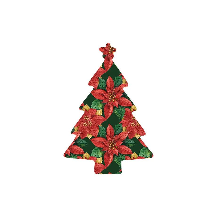 Christmas Decorations BLOOMS OF THE SEASON II- Wooden Xmas Tree And Fridge Magnet