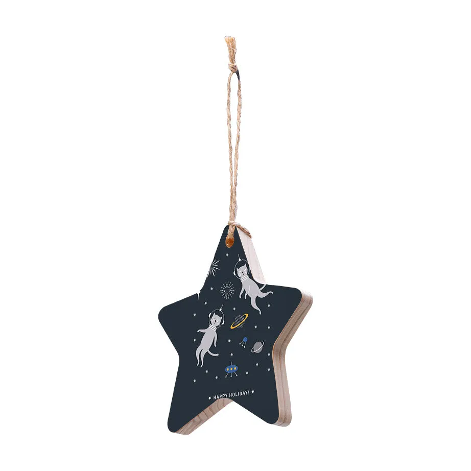 Christmas Decorations CAT-XMAS- Wooden Xmas Star And Fridge Magnet