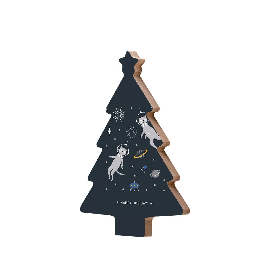 Christmas Decorations CAT-XMAS- Wooden Xmas Tree And Fridge Magnet