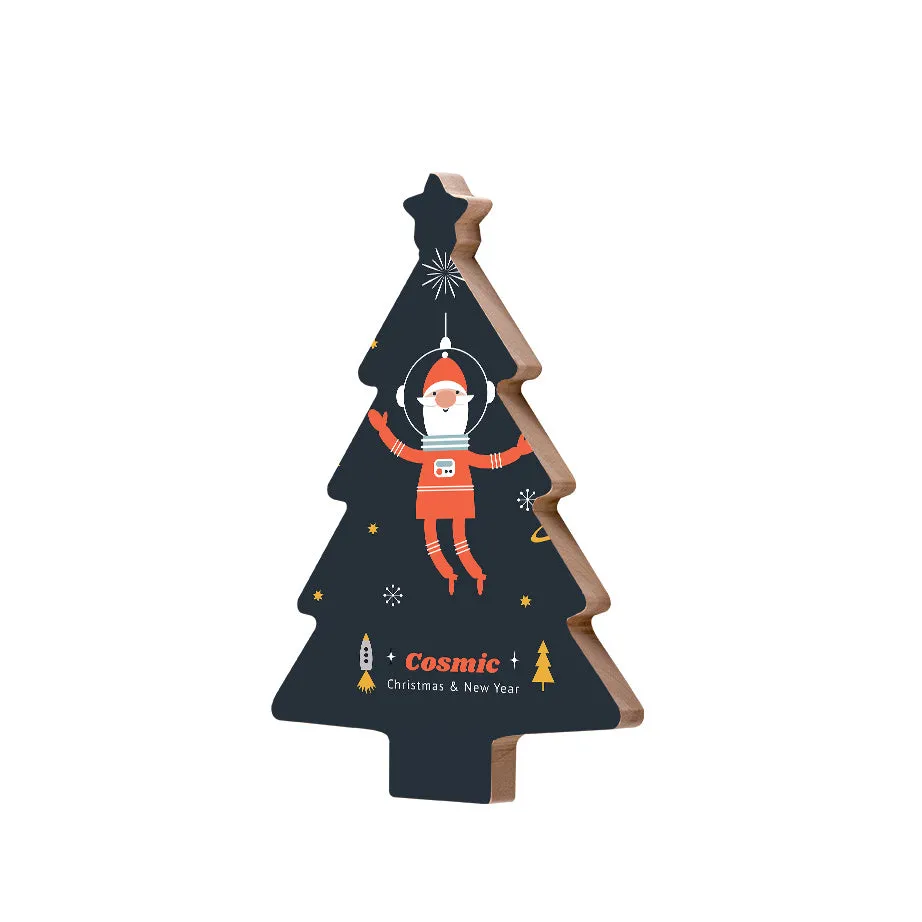 Christmas Decorations COSMIC SANTA- Wooden Xmas Tree And Fridge Magnet