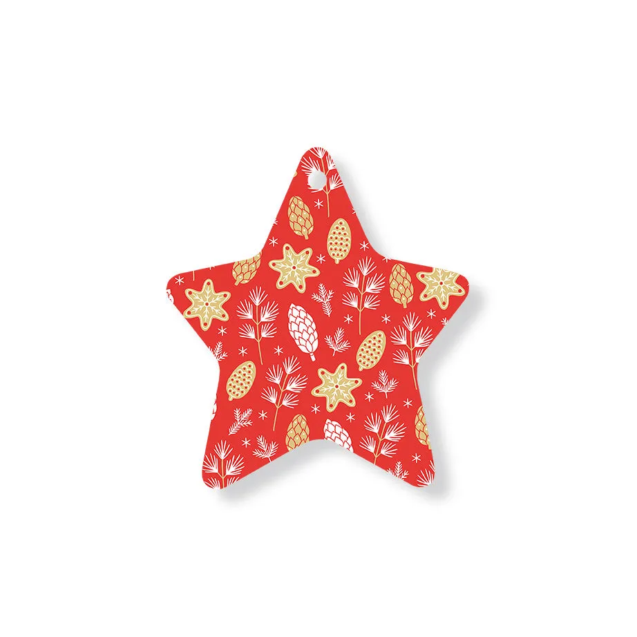 Christmas Decorations COSY- Wooden Xmas Star And Fridge Magnet