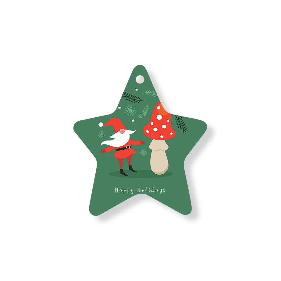 Christmas Decorations FOREST XMAS- Wooden Xmas Star And Fridge Magnet