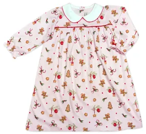 Christmas Gingerbread Pima cotton Girl dress