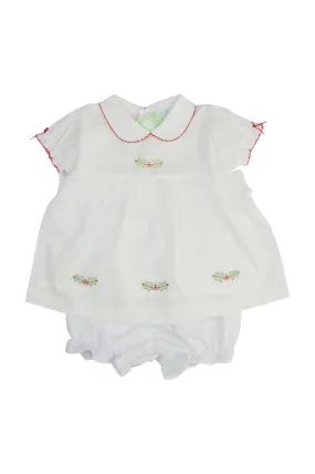 Christmas Hollies Baby Girl's Dress Set