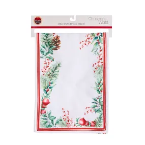 Christmas Holly Table Runner