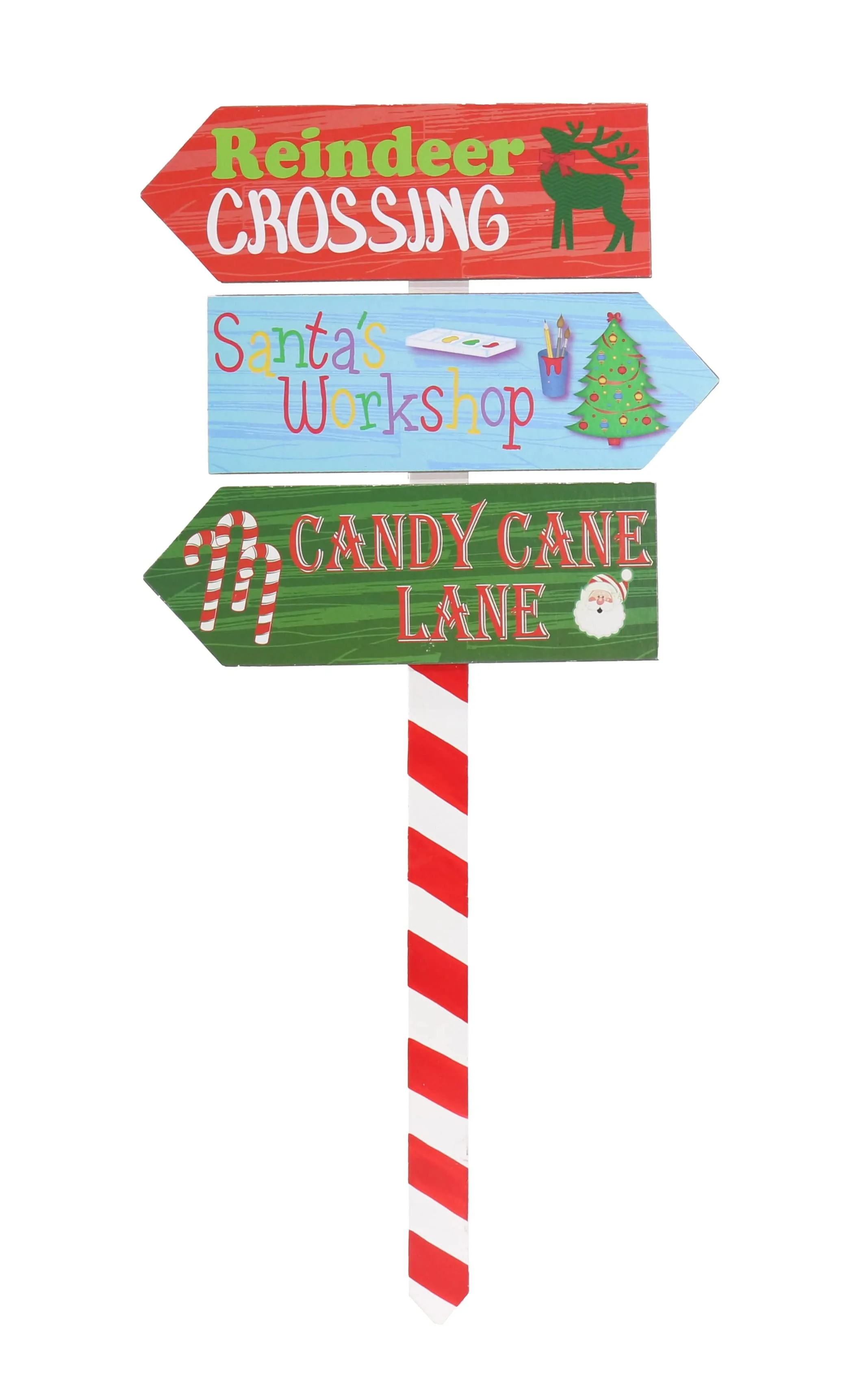 Christmas Locations Sign Post (61x29cm)