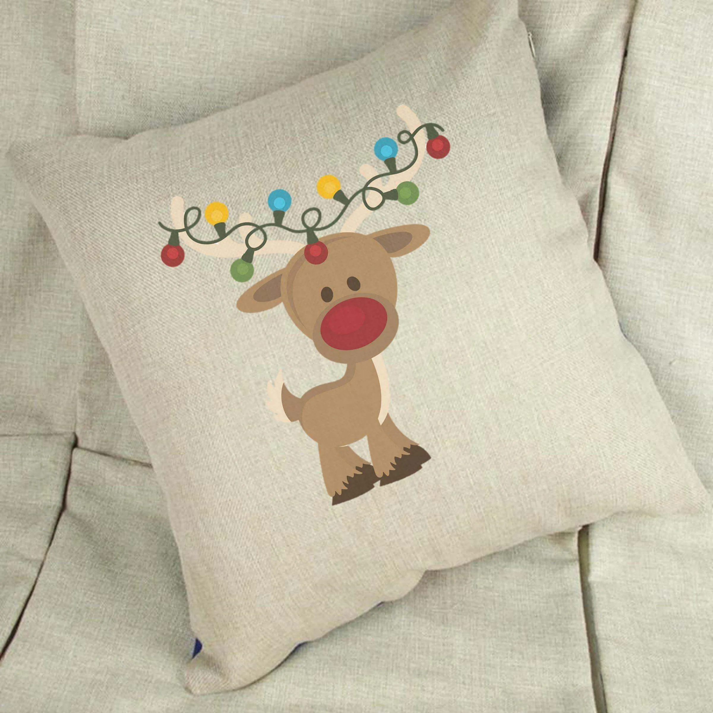 Christmas Reindeer Cushion Cover