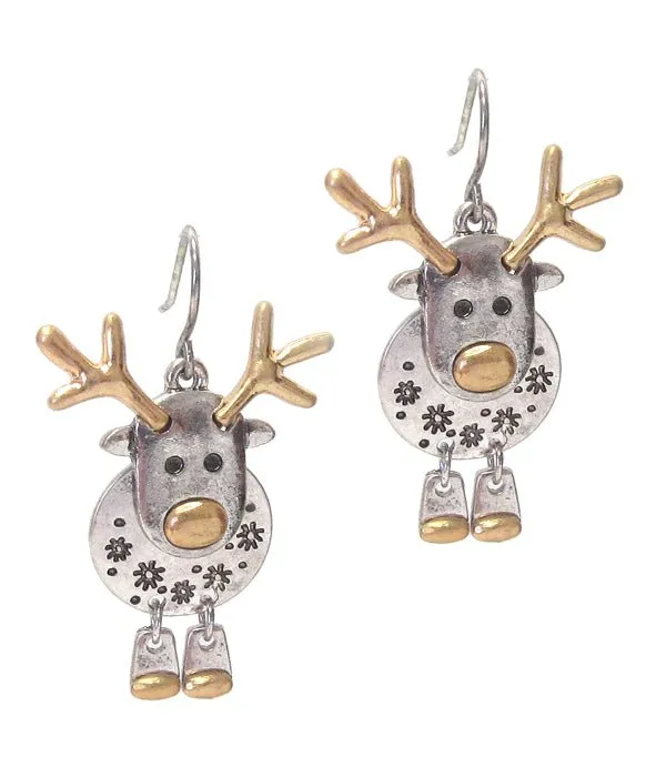 Christmas Rudolph Reindeer Earrings