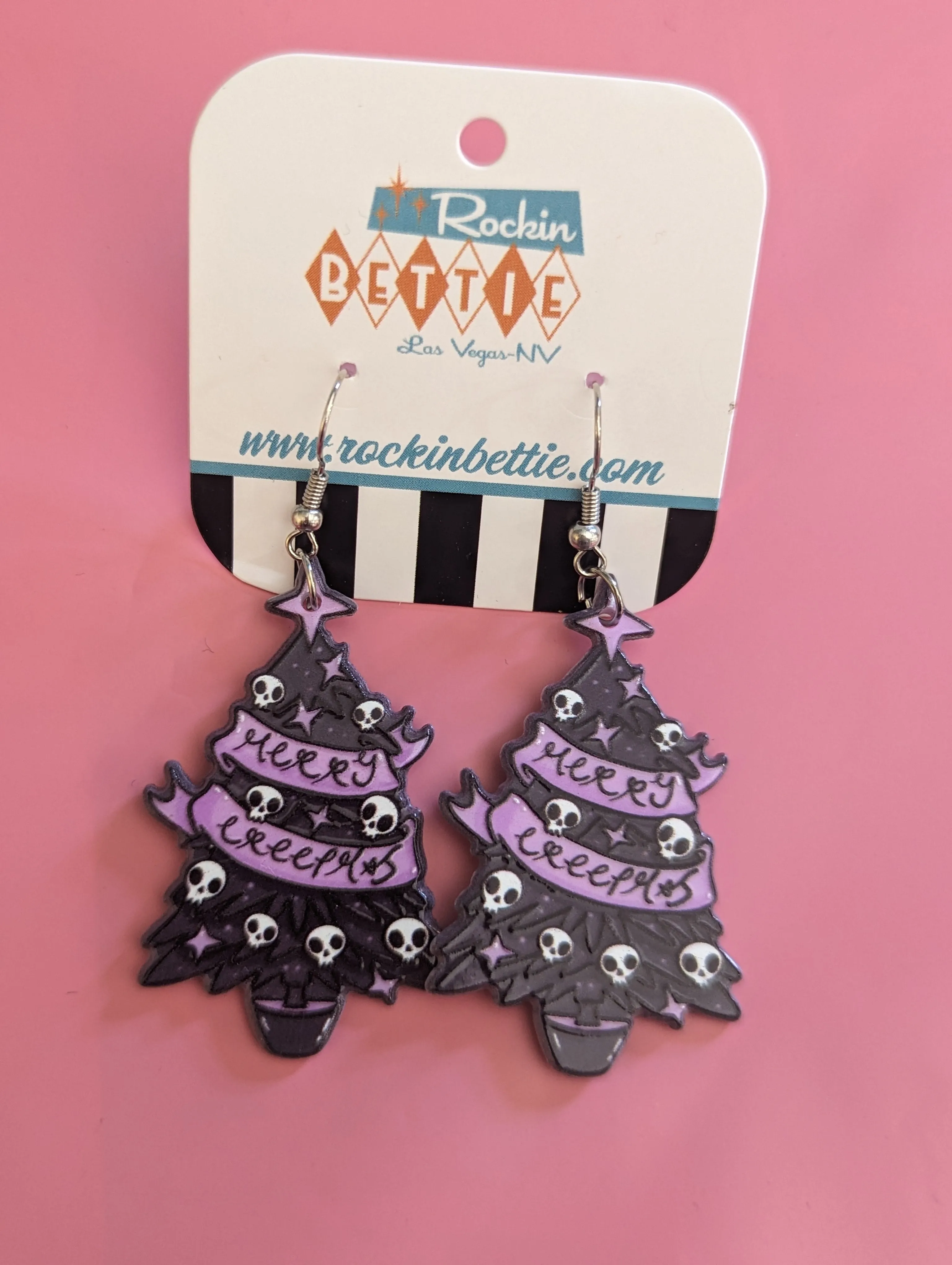 Christmas tree earrings