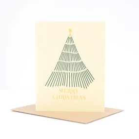 christmas tree holiday card, Merry Christmas tree greeting card