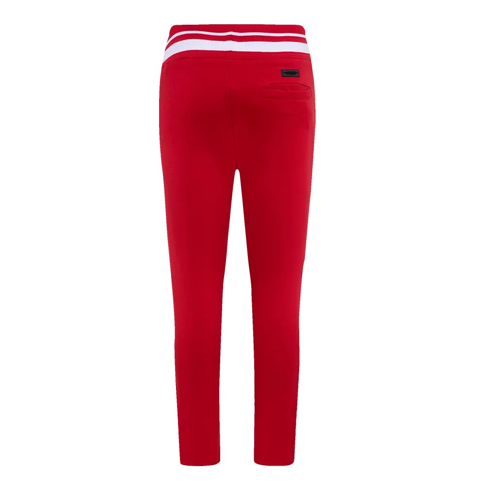 CLARK ATLANTA UNIVERSITY CLASSIC MEN'S STACKED LOGO SWEATPANT (RED)