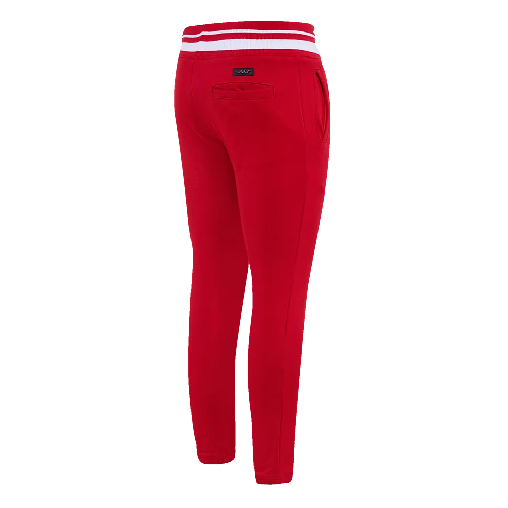 CLARK ATLANTA UNIVERSITY CLASSIC MEN'S STACKED LOGO SWEATPANT (RED)