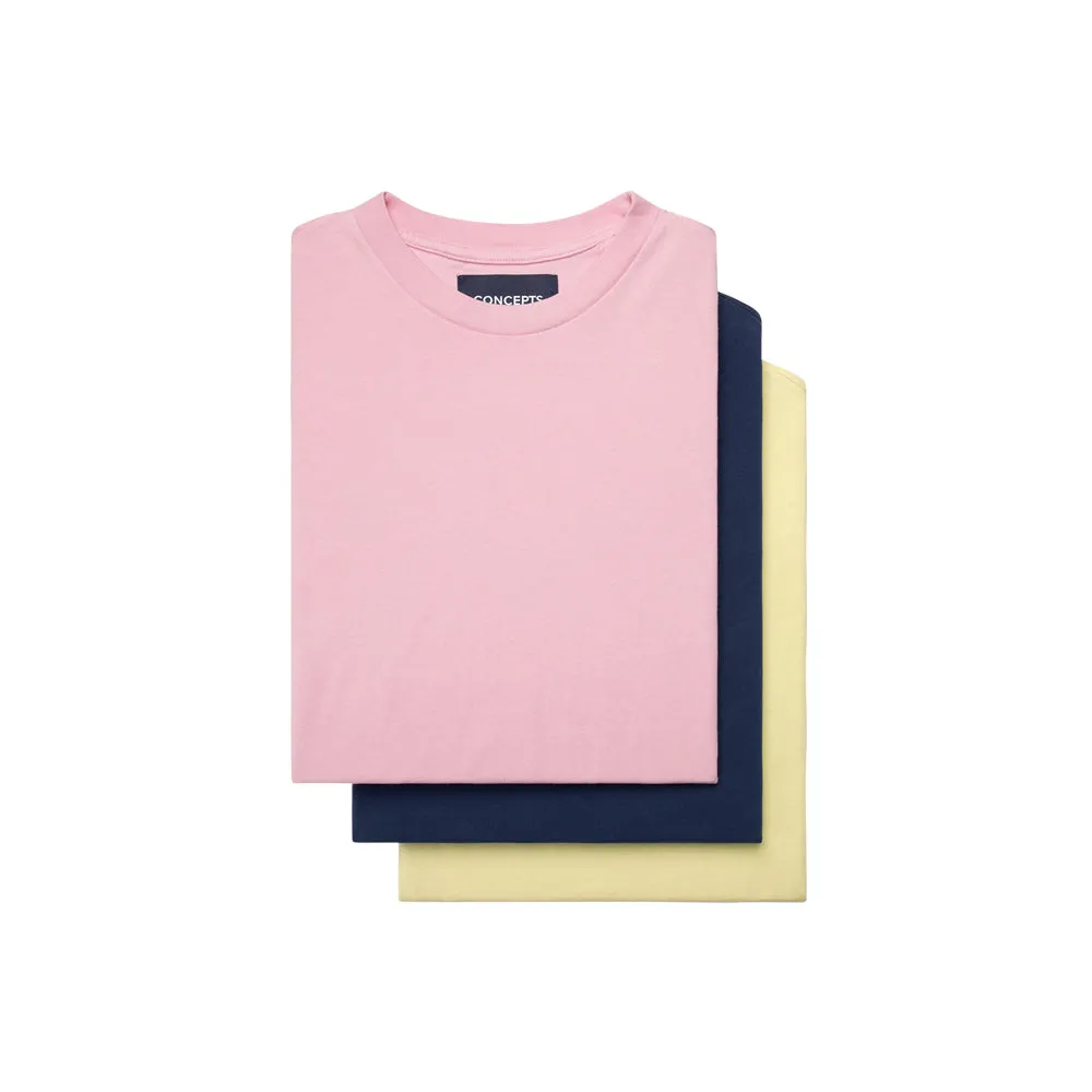 Concepts 3 Pack Tee (Flawn/Navy/Pink)