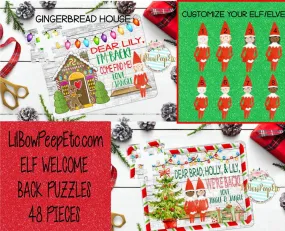 Custom Elf Inspired Welcome Back Puzzle Christmas