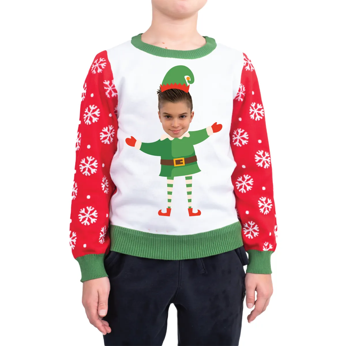 Custom Youth Elf Yourself Sweater