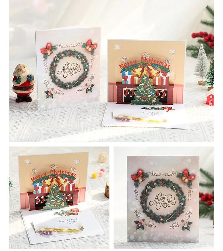 Customized Pop-Up Christmas Tree Greeting Card | Xmas Handmade Christmas Wish Card | Congratulations Christmas Card  Festive Gift