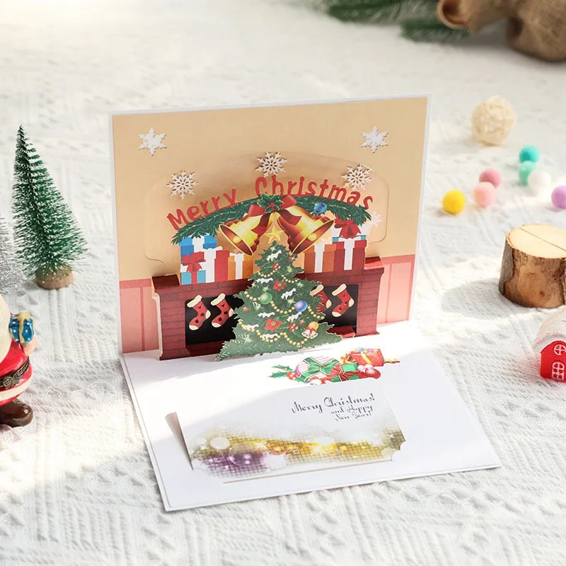 Customized Pop-Up Christmas Tree Greeting Card | Xmas Handmade Christmas Wish Card | Congratulations Christmas Card  Festive Gift