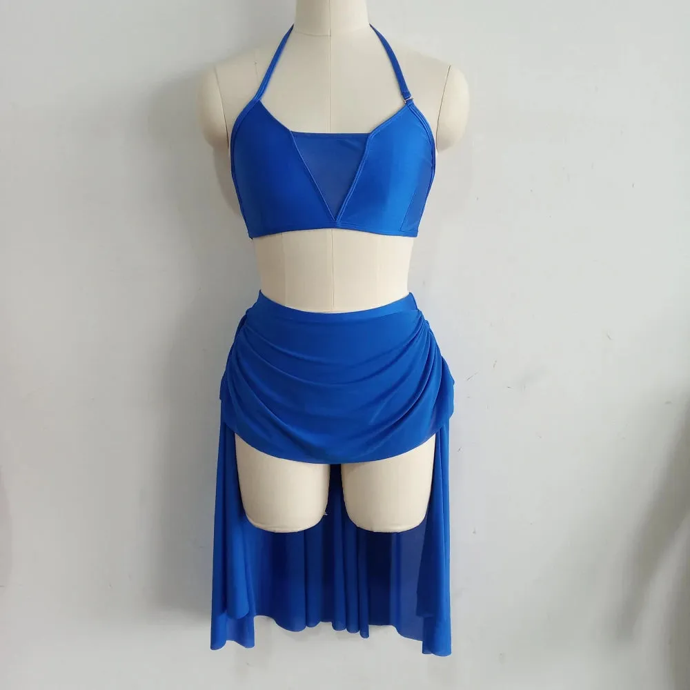 D632-A ADULT Nylon/Lycra Mesh Lyrical Costume-Dance School -Troupe- Solo Performance