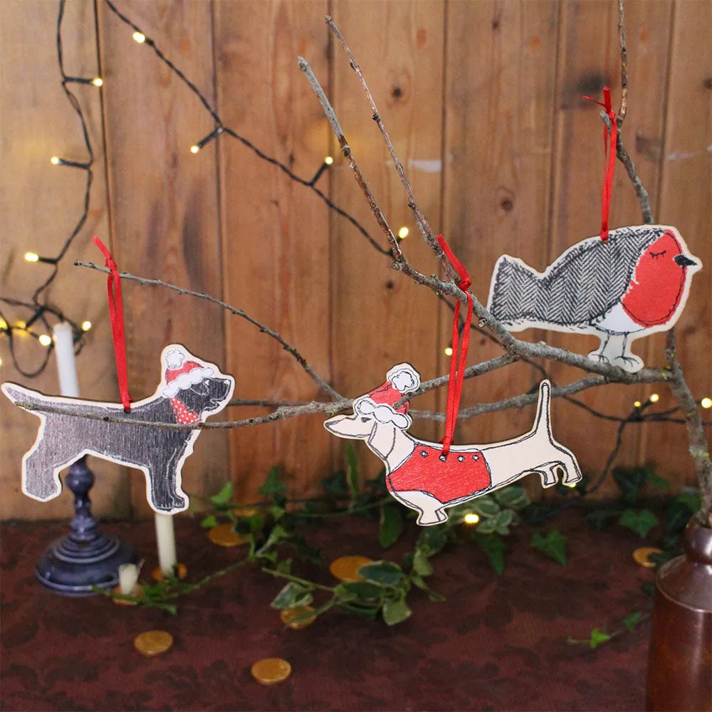 dachshund dingly dangly Christmas decoration