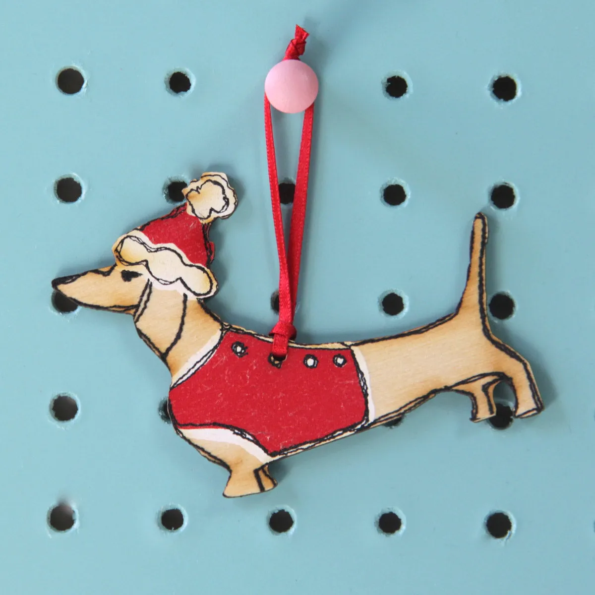 dachshund dingly dangly Christmas decoration