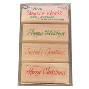 Delta Holiday Stampin Words 3 Piece Set 3426K Merry Christmas