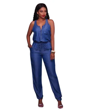 DENIM TANK TOP JUMPSUIT