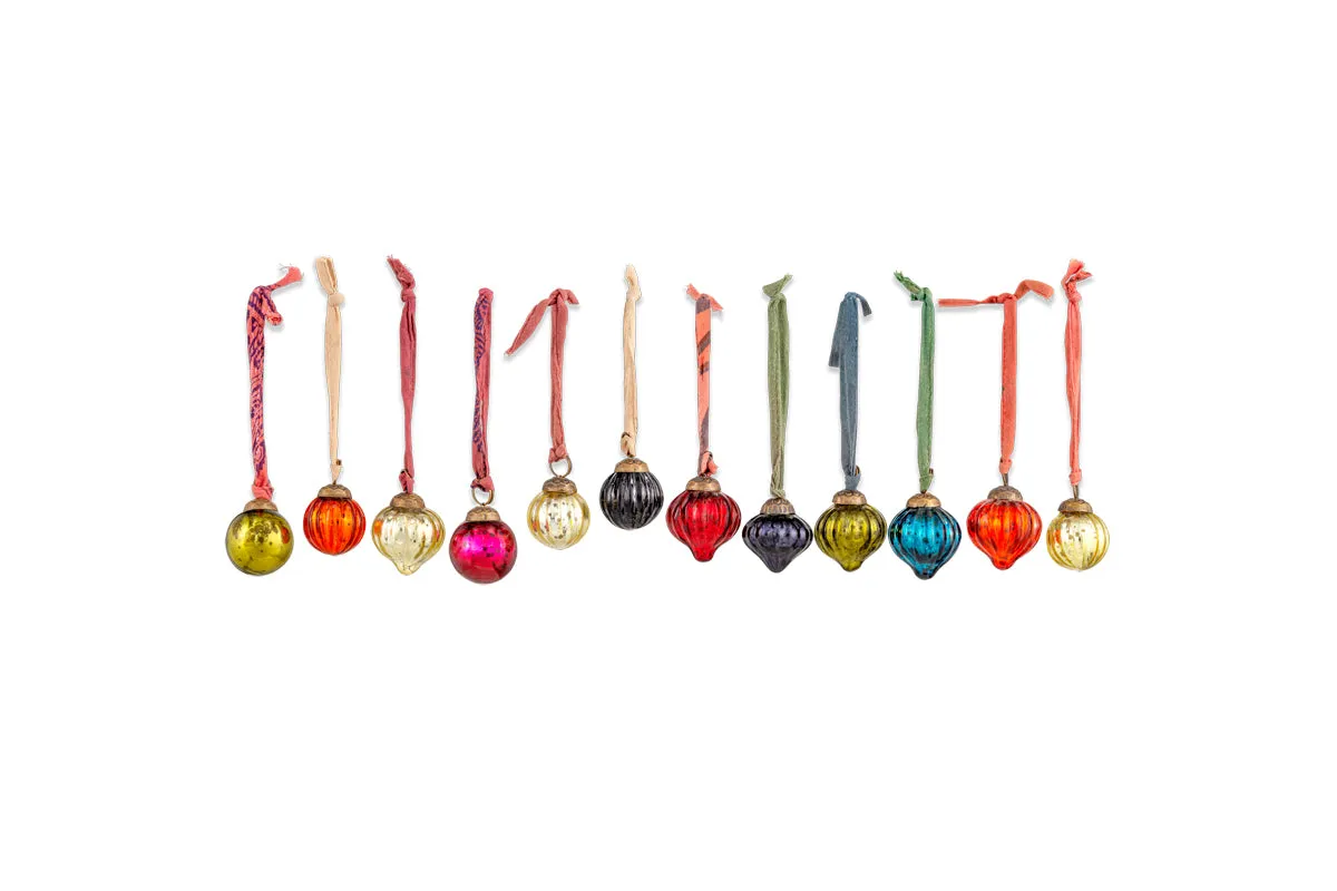 Dew Drop Baubles - Mixed Antique (Set of 12) - STORE ONLY